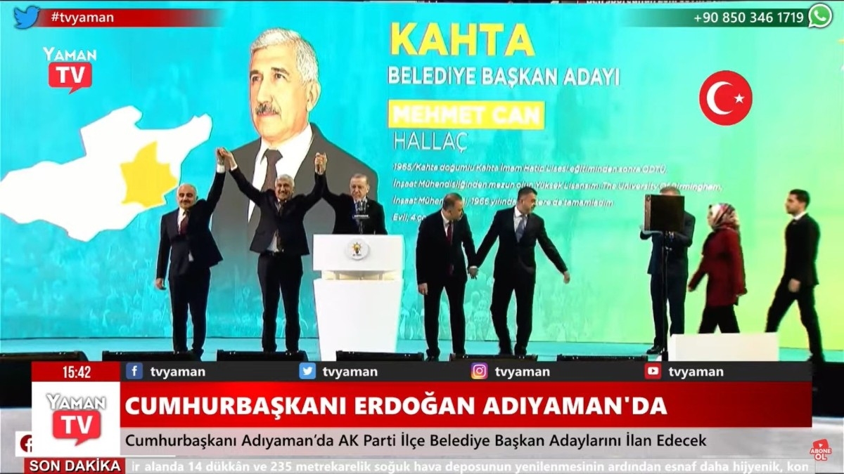 Cumhurbaşkanı Erdoğan açıkladı: Kahta Belediye Başkan adayı M. Can Hallaç