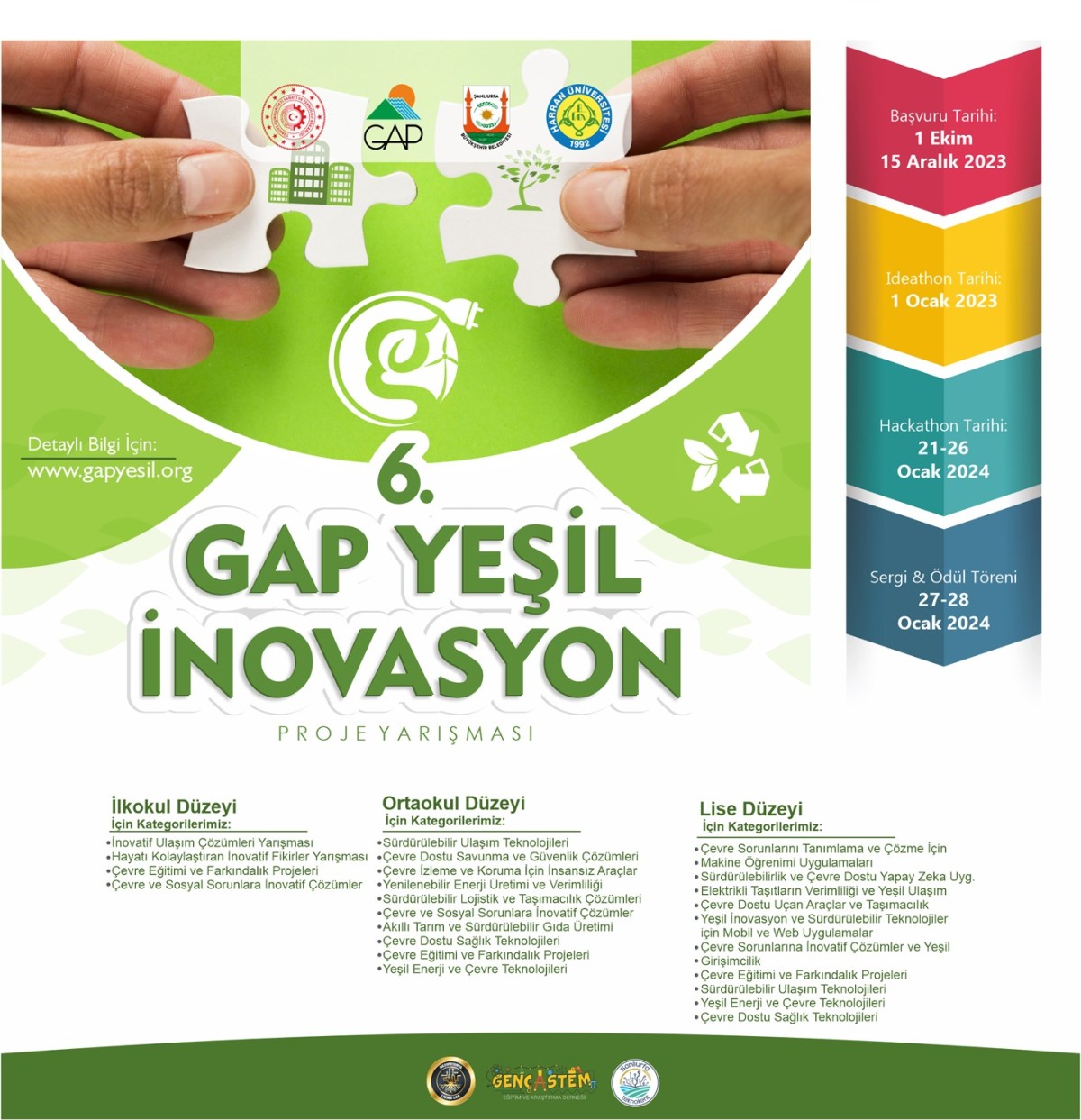 6. GAP Yeşil İnovasyon Proje Yarışması başvuruları başladı